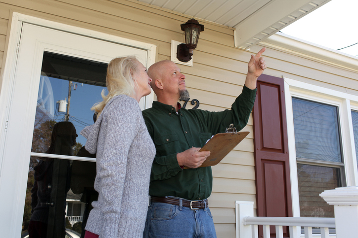 The landlord visits the tenant to inspect the property and show them that they are valued during the winter season.